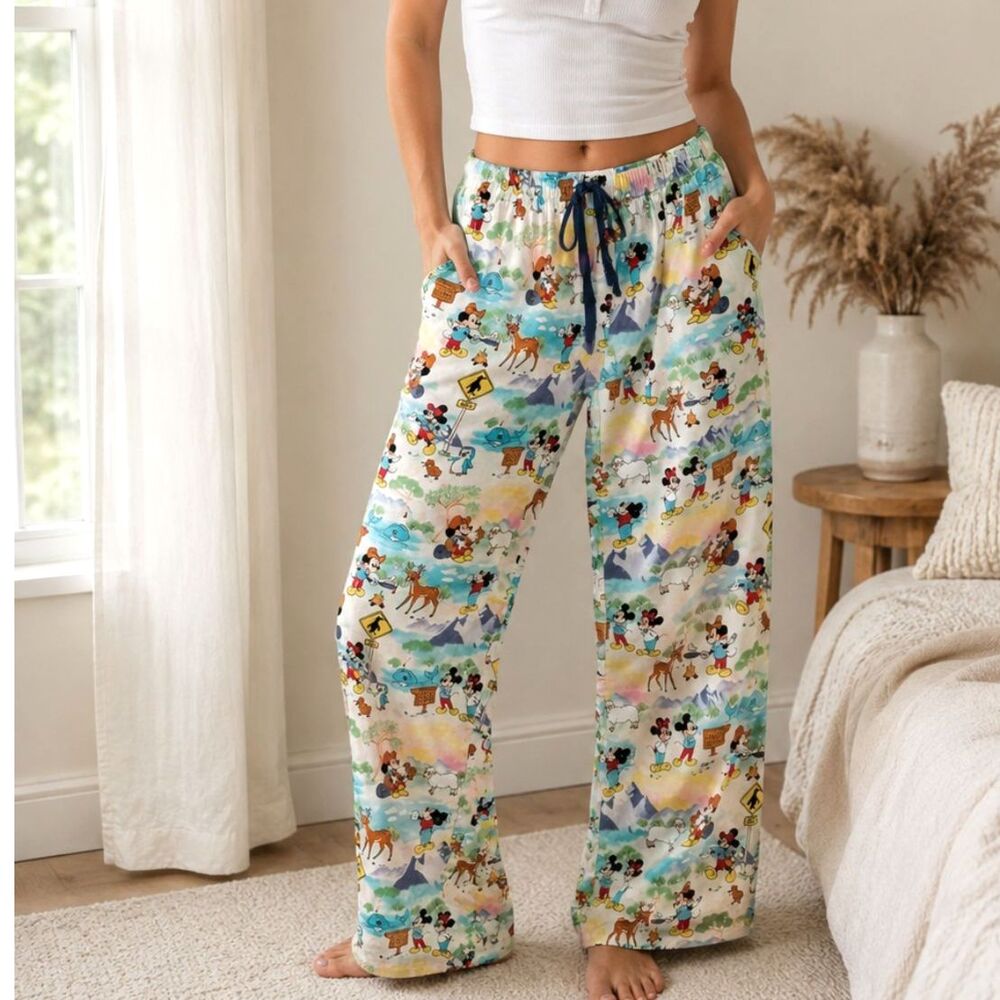 Peter Alexander x Disney Mickey Mouse Cotton Pajama Pants PJ Bottoms XS